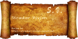 Strauber Vivien névjegykártya